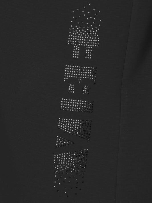 Via Appia Black Embellished Sweatshirt Jumper