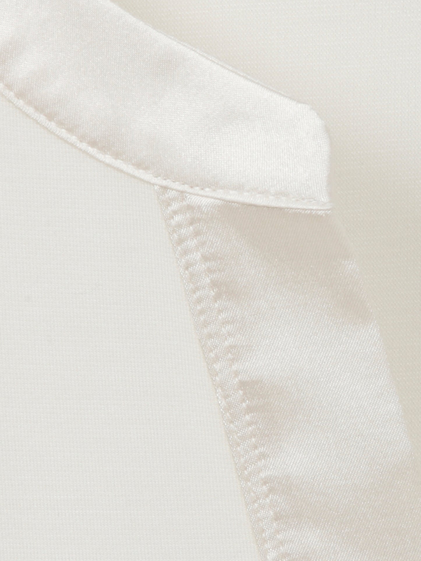 Via Appia Plain Cream Jersey V-Neck Top