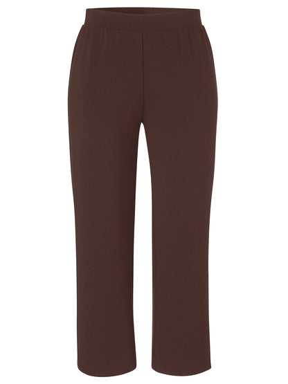 Via Appia Espresso Straight Leg Pull-On Trousers