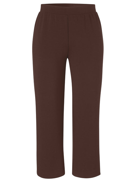 Via Appia Espresso Straight Leg Pull-On Trousers
