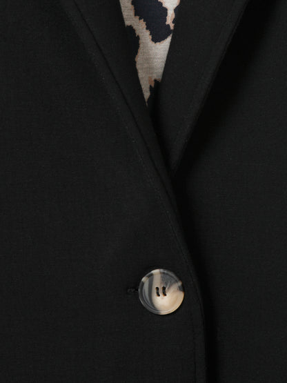 Via Appia Black Scuba Fabric Jacket