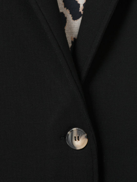 Via Appia Black Scuba Fabric Jacket