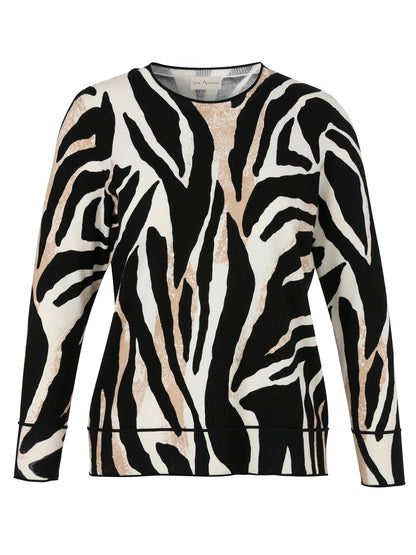 Via Appia Animal Print Fine Knit