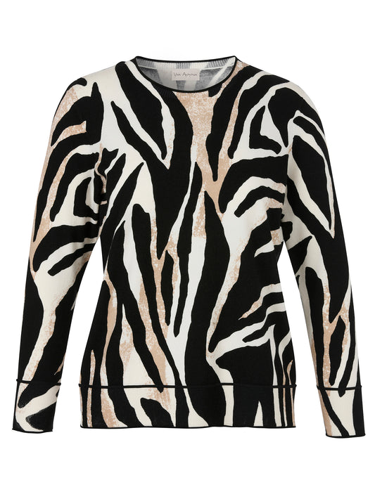 Via Appia Animal Print Fine Knit
