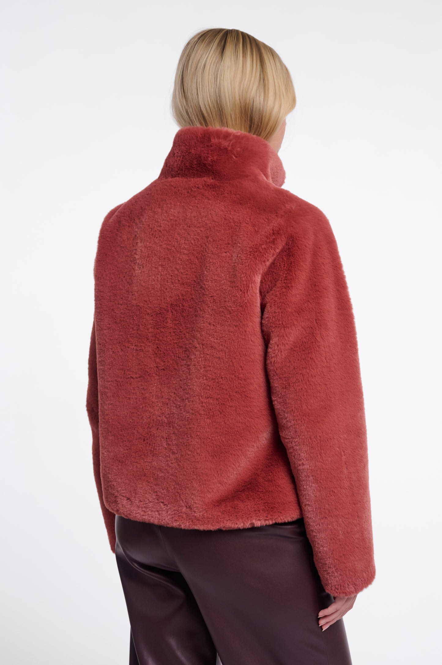 Rino&Pelle Orange Faux Fur Jacket