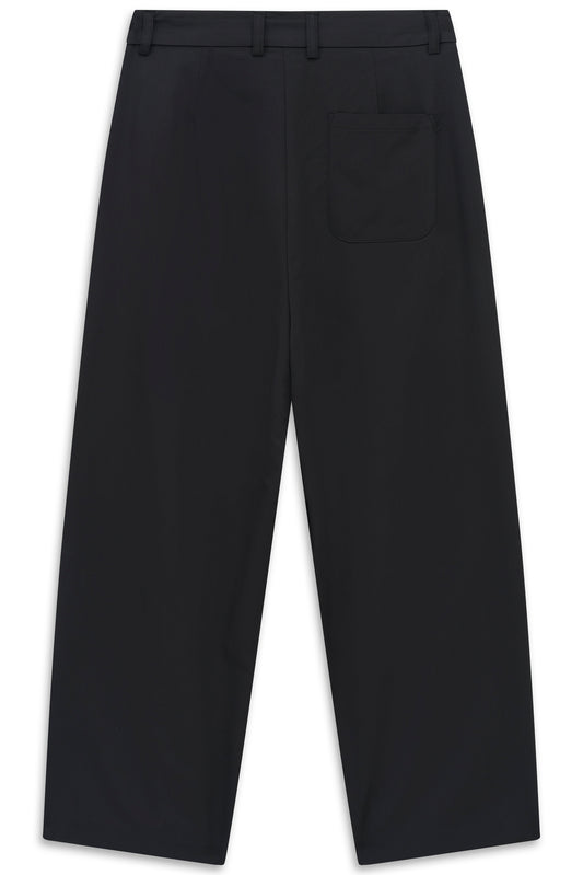 BUGATTI Black Relaxed Wide Trousers