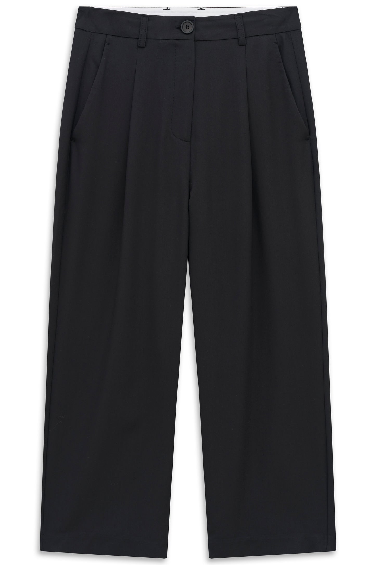 BUGATTI Black Relaxed Wide Trousers