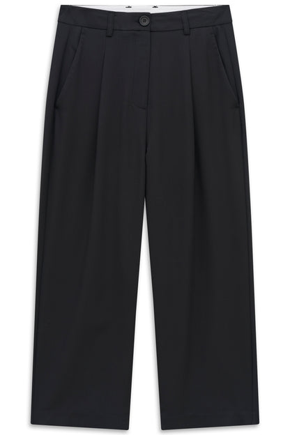BUGATTI Black Relaxed Wide Trousers