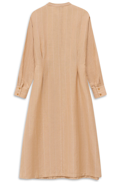 BUGATTI Camel Pinstripe Dress