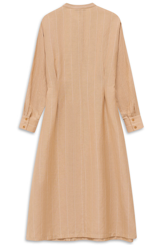 BUGATTI Camel Pinstripe Dress