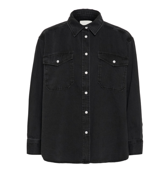 Part Two Washed Black Denim Shirt