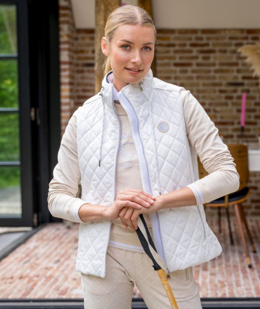 HV Society White Quilted Gilet