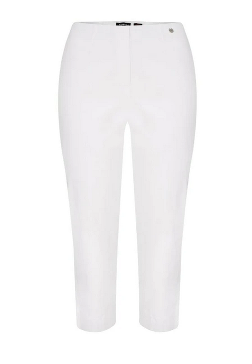 Robell Lena 09 White Cropped Trousers