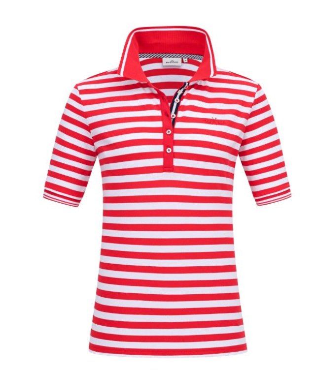 HV Society Red Stripe Poloshirt Top