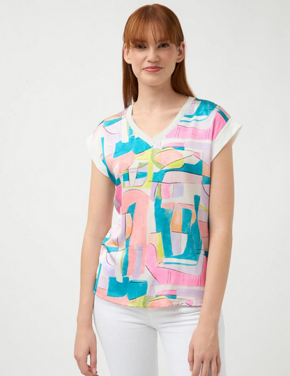 TINTA Roxy Pastel V-Neck Top