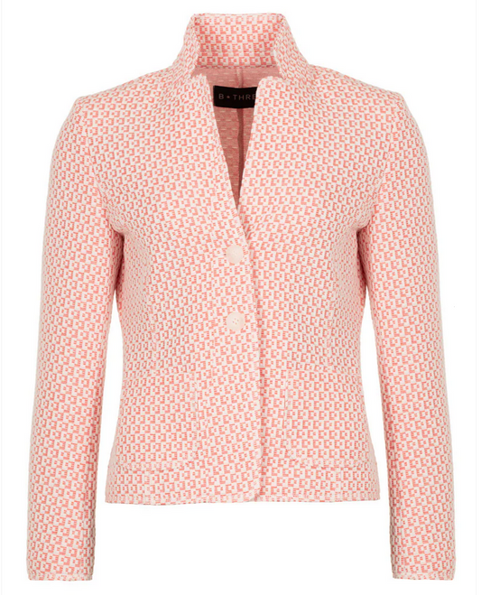B*THREE Orange Honeycomb Blazer