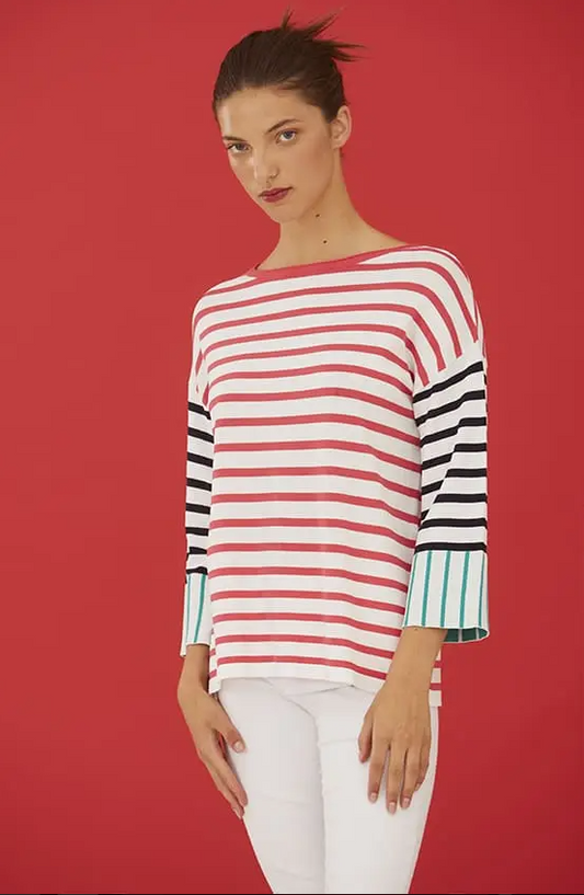 WNT Multicoloured Striped Knit Jumper