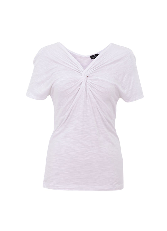 Marble White Knotted Top