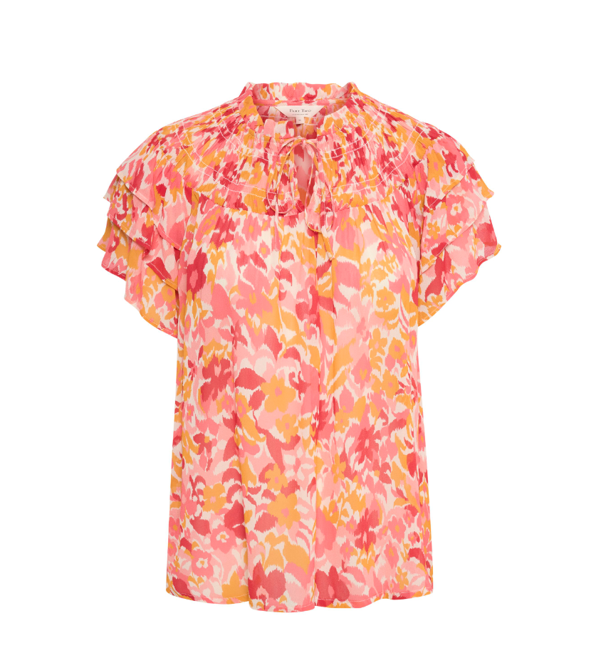 Part Two Orange Floral Print Blouse